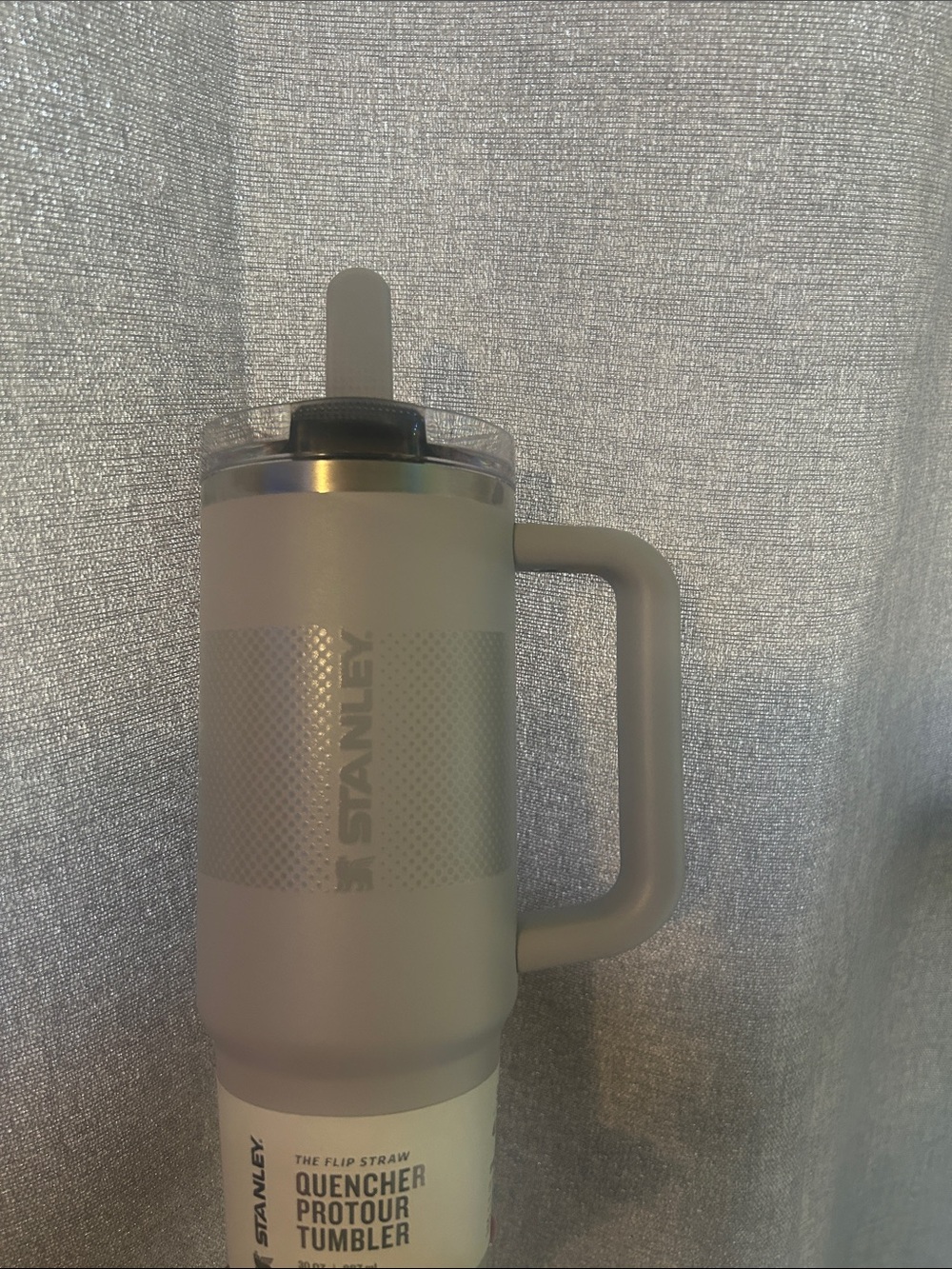 Stanley Matte Light Gray Travel Tumbler with Handle
